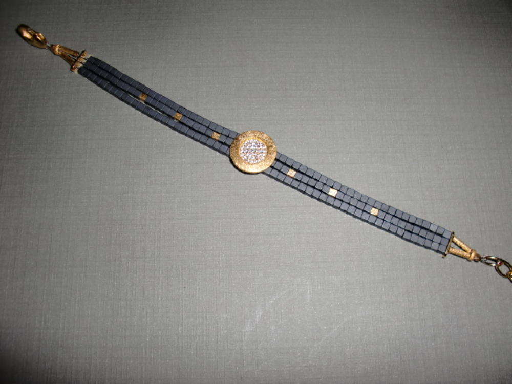 Armkette Armband / Hämatin Gold Zirkonia / Goldschmiede Bernd Wolf / Schmuck