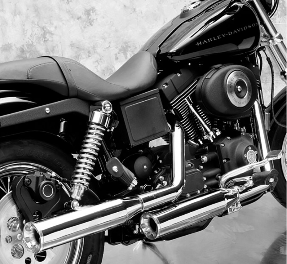Eagle Iron - Komplettanlage / silber poliert / HD Dyna Modelle - FD-1 und FXD - 1991 - 2006 / EG-BE