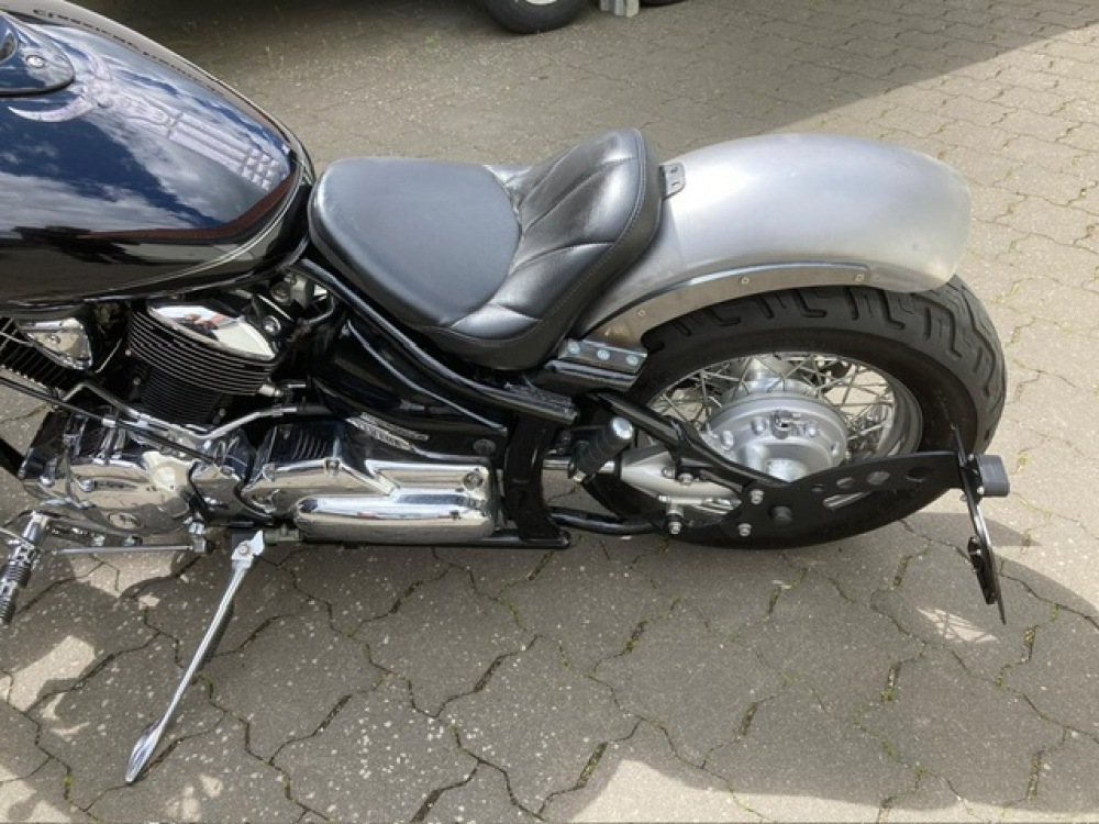 Nur bei uns: BR - Heckfender Stahlblech roh / inkl. Fenderstruts Steel - schwarz glanz / Yamaha XVS 1100 / Tüv