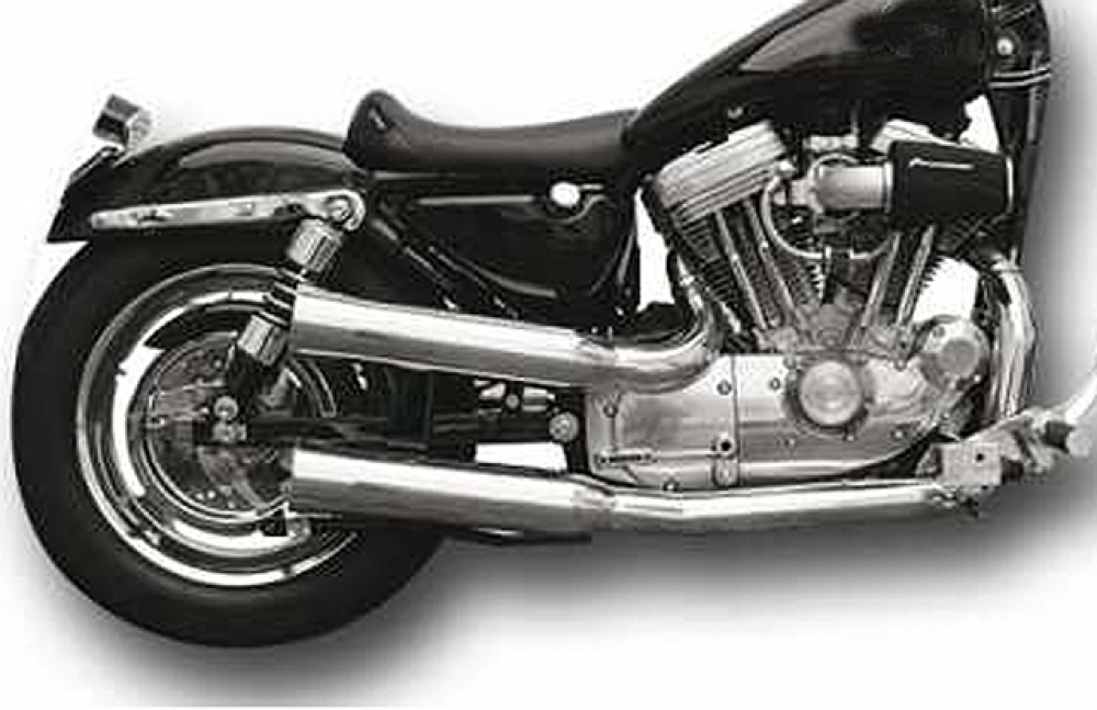 FALCON 2 in 2 Double Groove  / Komplettanlg. / ceramic schwarz beschichtet / HD Sportster XL / 1986 - 2003 / EG-BE