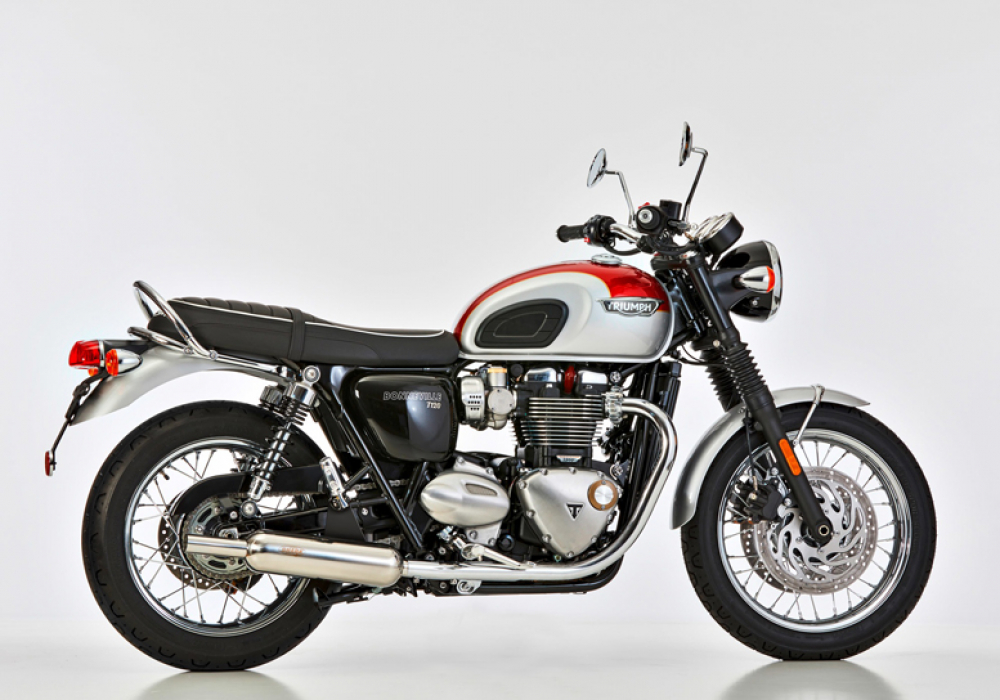 SHARK RETRO Classic / Komplettanlage / Edelstahl poliert / TRIUMPH Thruxton / ab 2004 / ABE