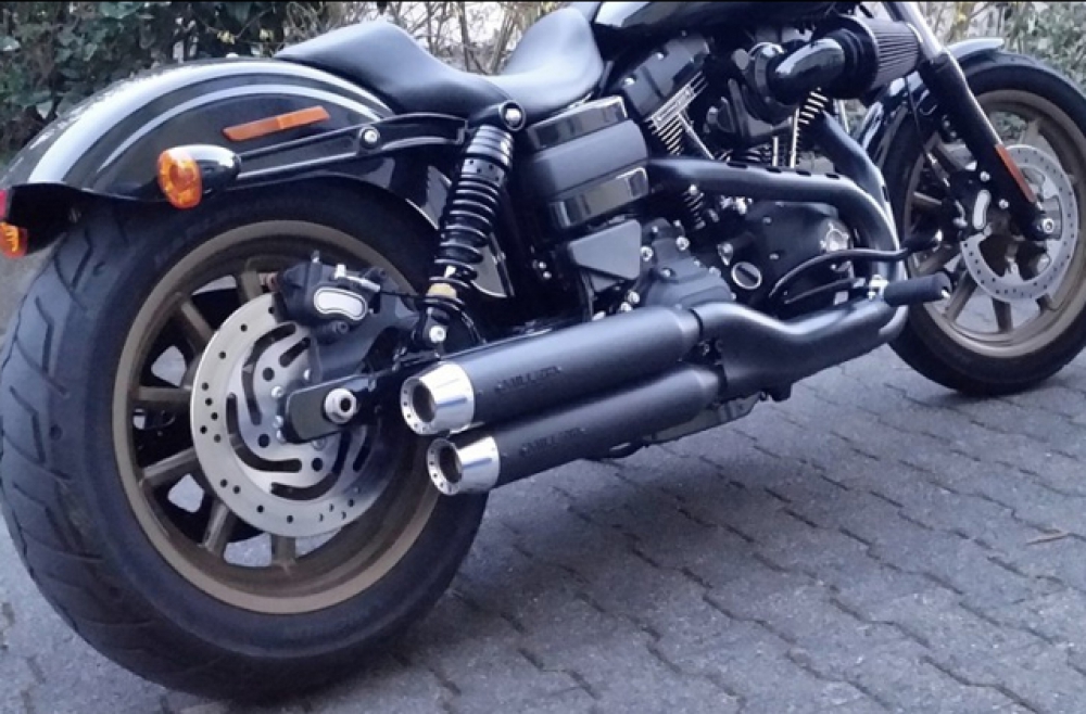 MILLER - UTAH III - 2-2 / black / EURO 4 / Harley Fat Bob FD2 - FS2 / SlipOn / EG-BE