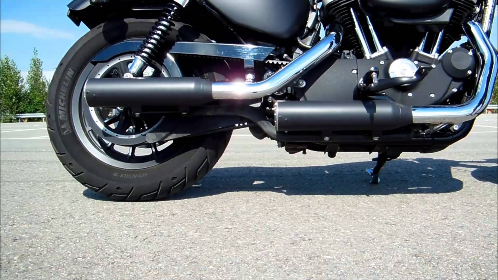 STS: MILLER - NEBRASKA II - 2-2 / black / Harley STREET BOB - FS2 - FD2 / 103 cui / EURO 4 / SlipOn / 2017 / EG-BE