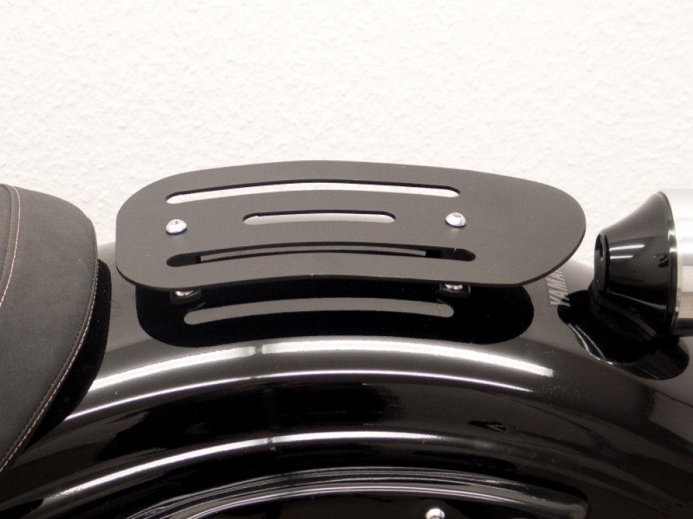 FE Beifahrer-Rack aus Blech / black / Yamaha XV 950 Bolt / Racer