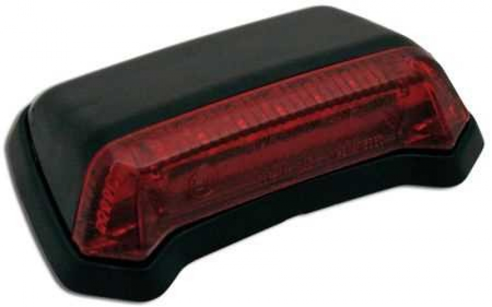 RÜCKLICHT LED / inkl. Bremsli./ Roadkiller / schwarz - Rotes Glas / klein & flach / E-gepr.