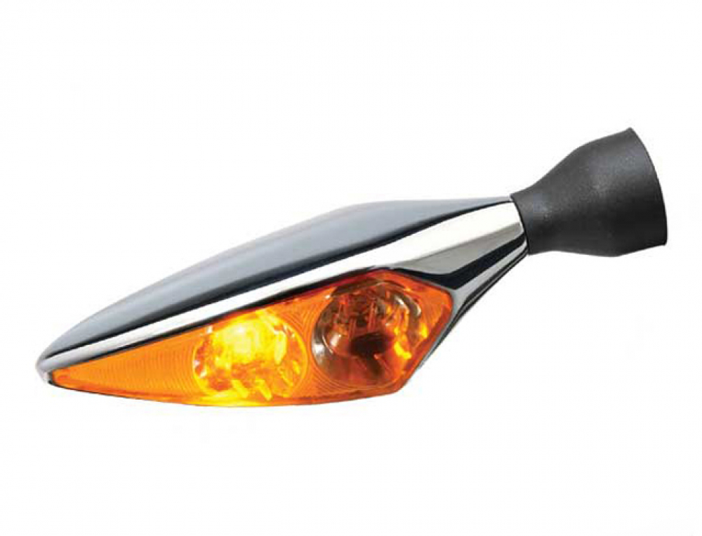 Kellermann ALL-IN-ONE / Rhombus DF / Rücklichtblinker links / chrom / Klarglas / 1 Stck / E-Zei.