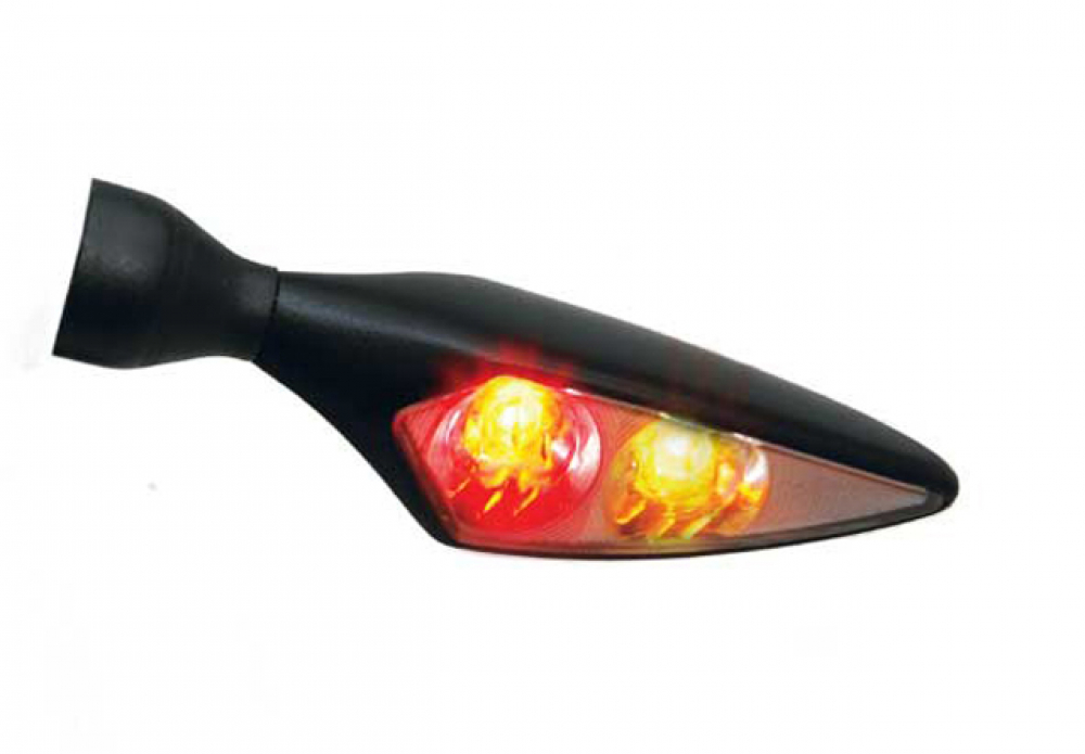 Kellermann ALL-IN-ONE / Rhombus DF / Rücklichtblinker rechts / schwarz / Klarglas / 1 Stck / E-Zei.