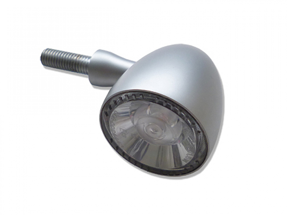 Kellermann Bullet 1000 DF / ALL-IN-ONE / Rücklichtblinker / chrom matt / Leuchtring / 1 Stck / E-Zei.