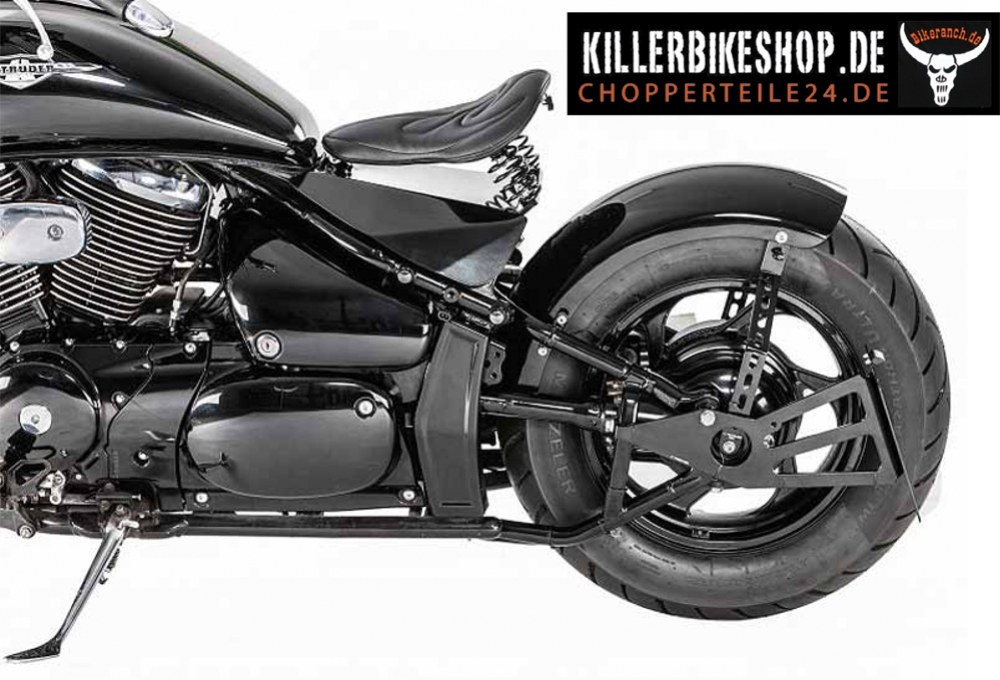 MB Bobber - Heckfender - Set / Stahl schwarz matt - beschichtet / SUZUKI VL /C / M 800 / Tüv