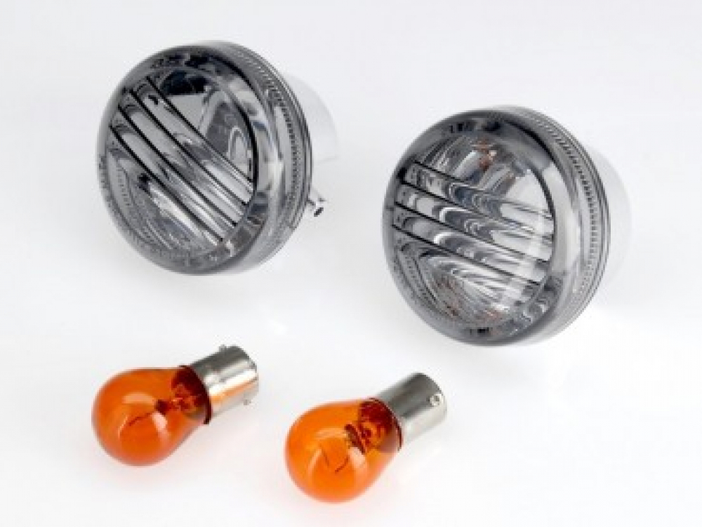 BR DARK-CUSTOM Blinker Smoke-Black / 1 Paar / Suzuki VL 800 M / C 800 / 06-10