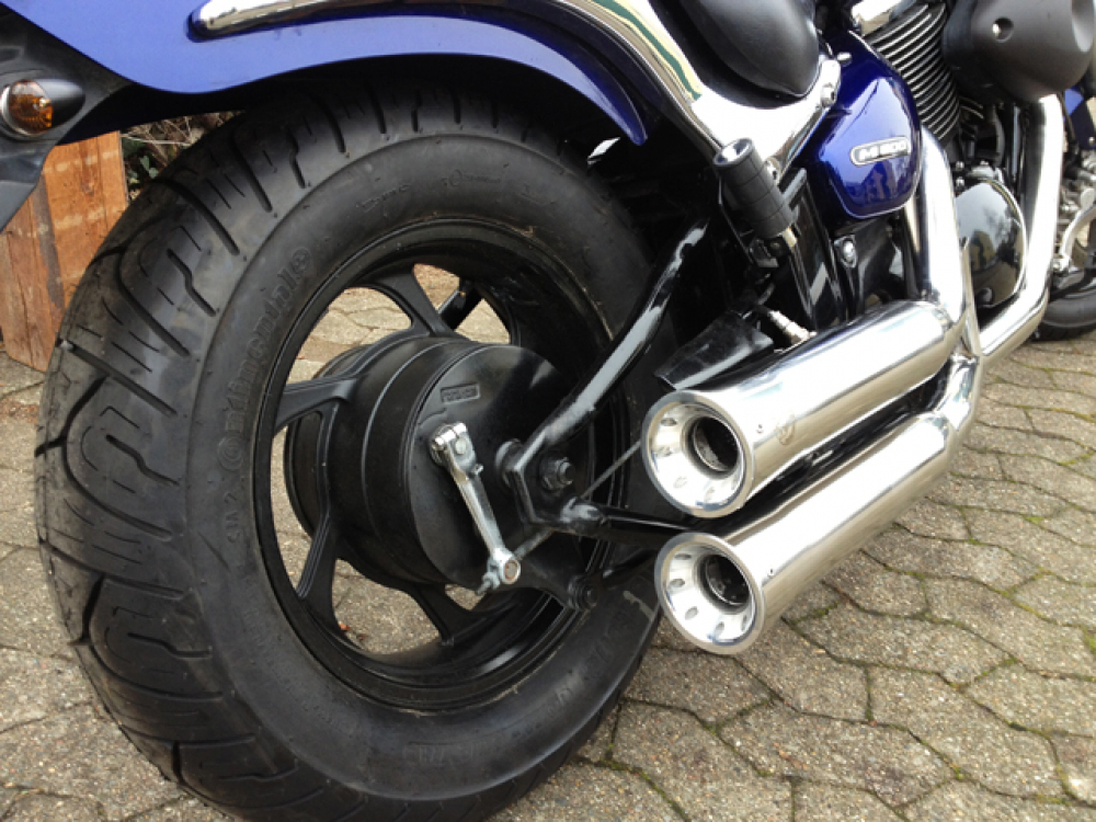 Falcon Double Groove Komplettanl. / mit KAT / poliert / SUZUKI VZ 800 M / ab 2006 / EG - ABE