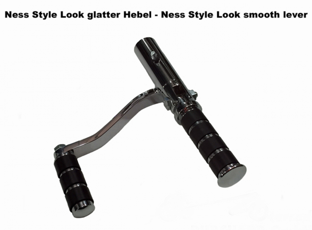 MB vorverl. Fußrasten / 12 cm / Ness Style glatt / schwarz matt / KAWASAKI Vulcan S / ABE