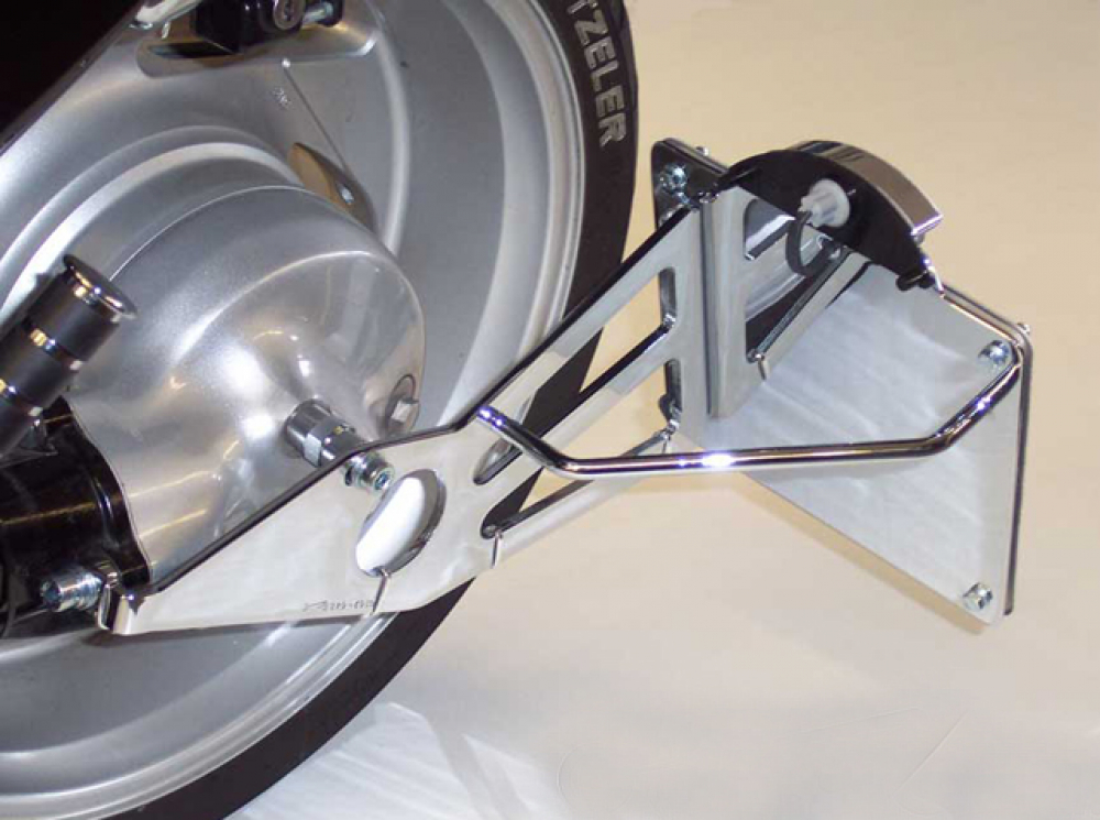 seitl. MB - Kennzeichenhalter Kompl.-Set - Chrom / Suzuki VZR - M 1800 / VL - M 1500 / TÜV