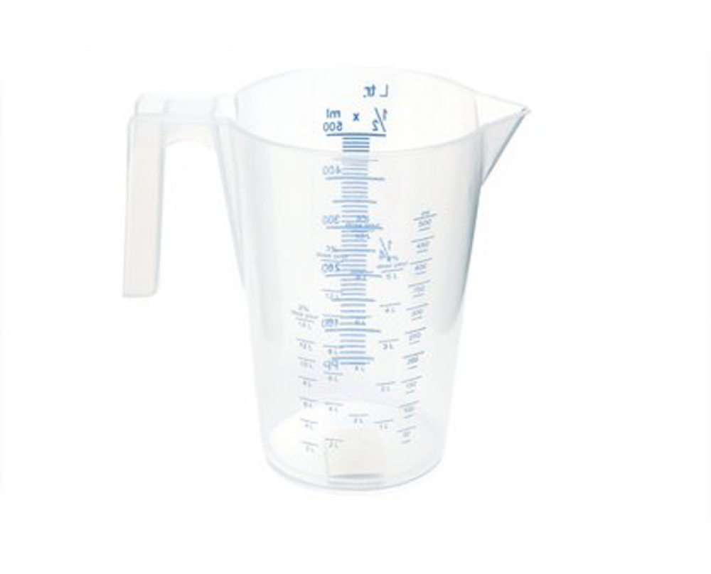 DO Messbecher / 0,5 l / PP / transparent / mit Skala ml/%
