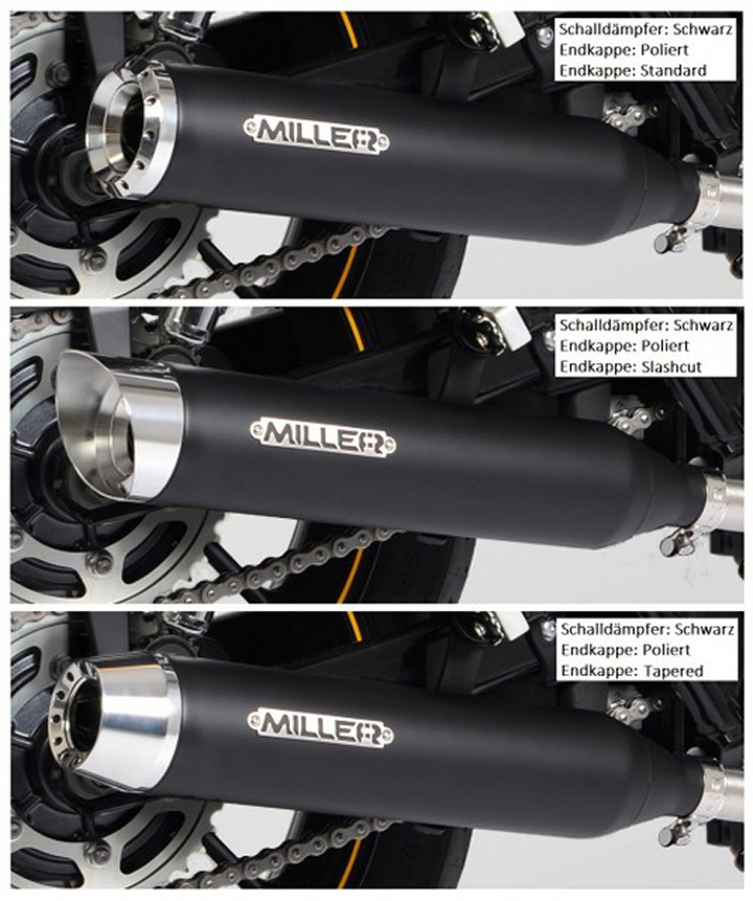 MILLER - Nexus - 2-2 - silber / Kawasaki VN 1500 / 1600 MS + Classic / Komplettanlage / EG-BE