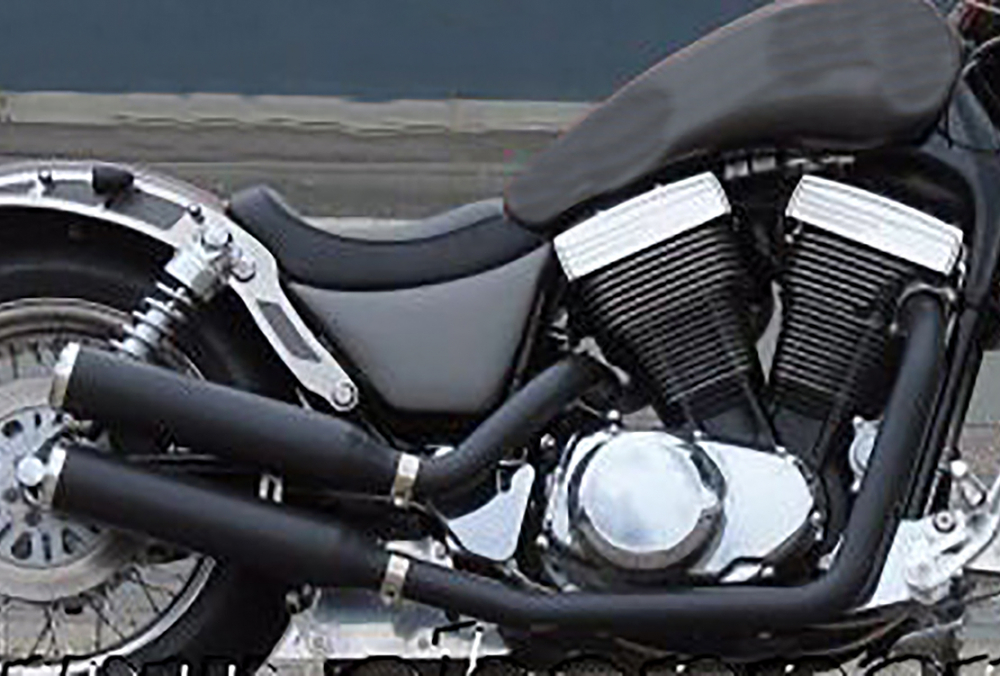 BLACK SALE: MILLER 2 - 2 - DANDY - schwarz / Suzuki VS 1400 Intruder / Komplettanl. / EG-BE