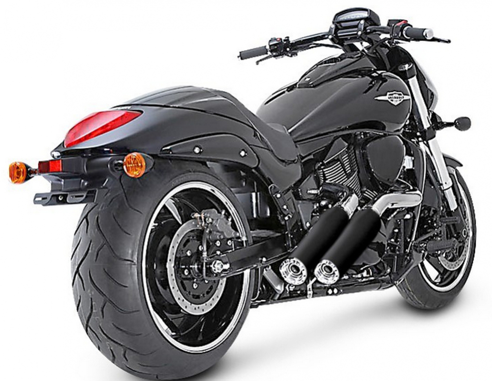 MILLER "El Grande" Komplettanlage / ohne KAT / black - black / Suzuki M 1800 R + R2 + RT / EG-BE