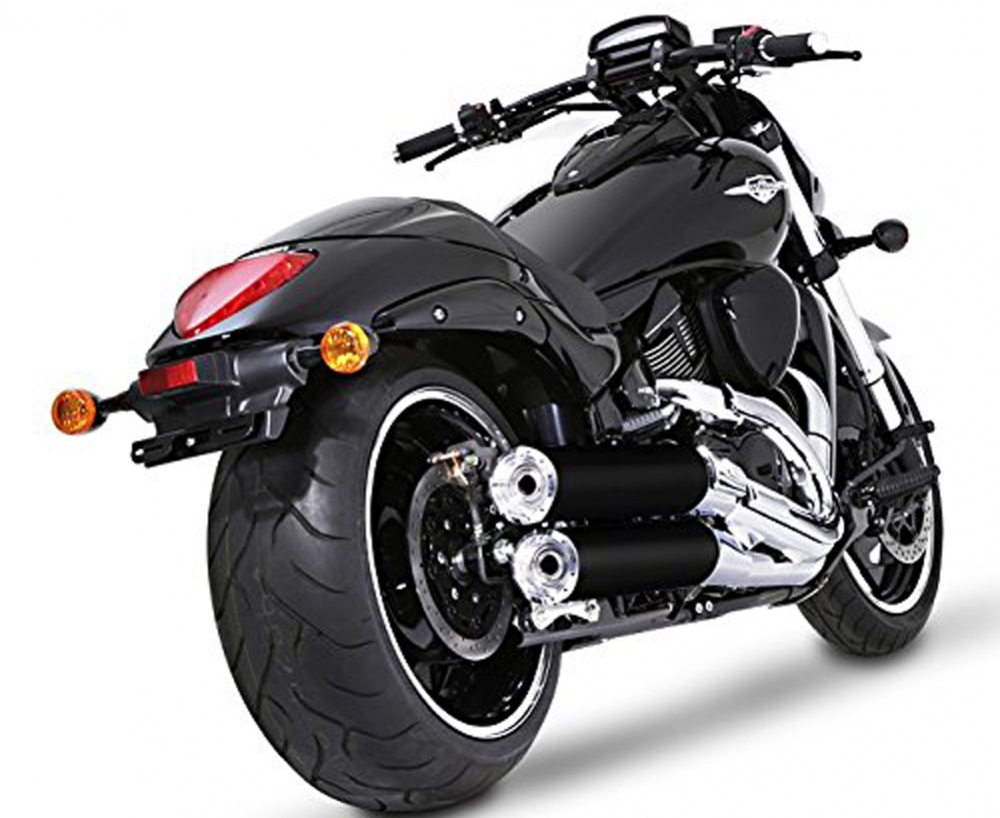 Black Sale: MILLER "El Paso" Komplettanlg. / mit KAT / schwarz / Suzuki M 1800 R + R2 + RT / EG-BE