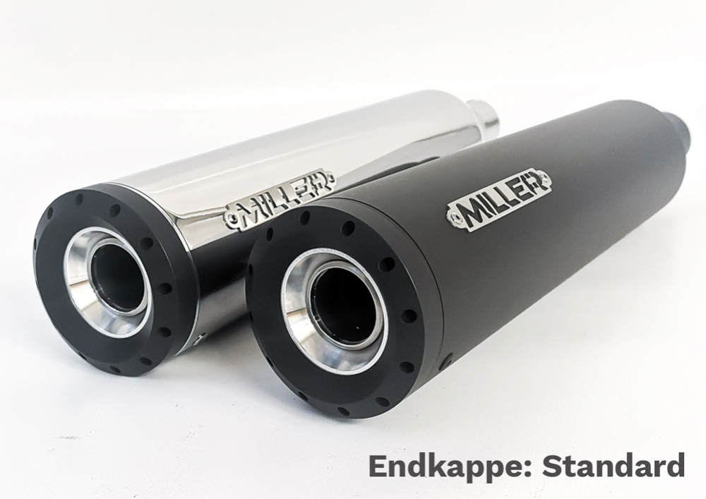 NEU: Sofort: Black Black - Sale: MILLER 2-1 - Custom III - Honda CMX 500 Rebel / SlipOn ESD / EURO 5 + / EG-BE