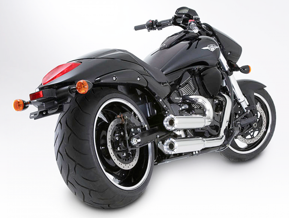 Black Sale: MILLER "El Paso" Komplettanlg. / mit KAT / schwarz / Suzuki M 1800 R + R2 + RT / EG-BE
