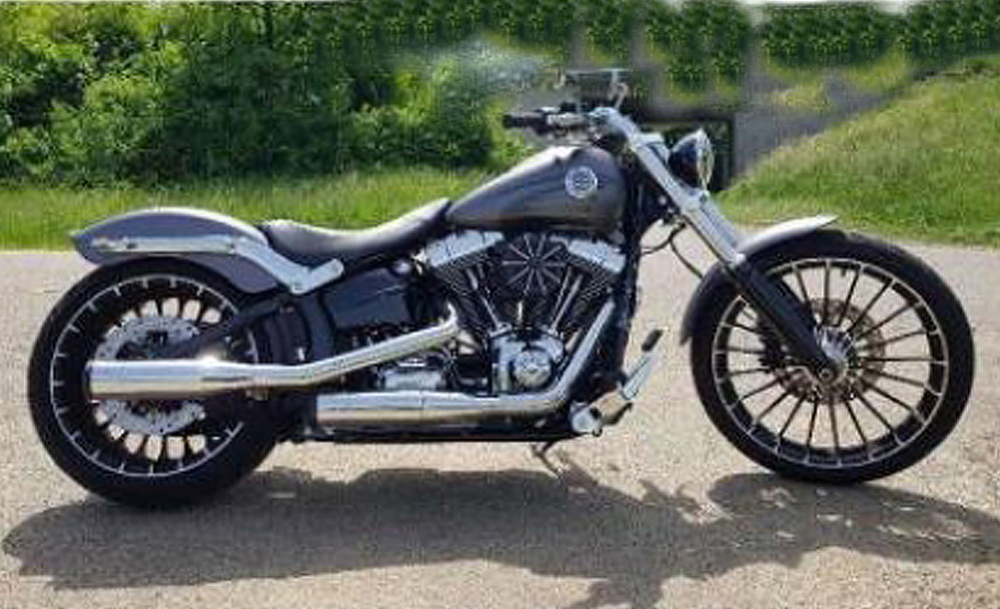 MILLER - Arizona - 2-2 - silber - SlipOn / Harley Softail Breakout / CVO / EG-BE