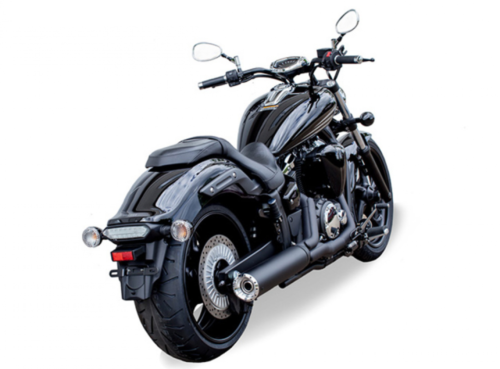MILLER 2-1 - Desperado L - Endschalldämpfer / Yamaha XVS 1300 Custom - KAT / schwarz matt / EG-BE