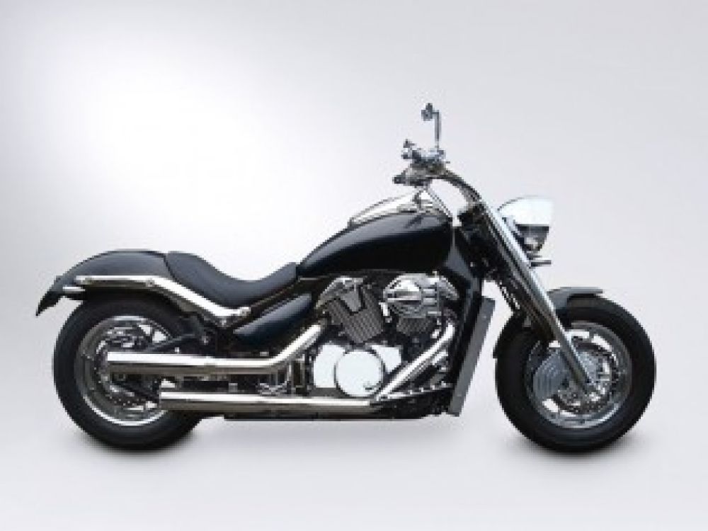 MILLER "Cubana" Komplettanlage / mit KAT / poliert / Suzuki C / VLR 1800 R + RT / EG-BE