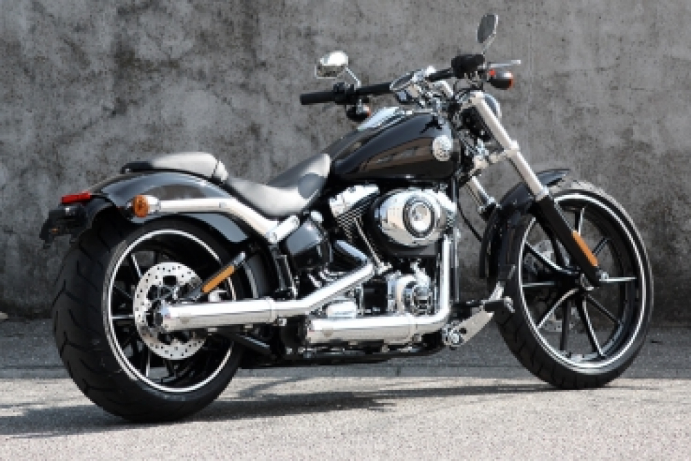 PENZL - Retro Line Auspuffset verstellb. / fein gebürstet / Harley Pro Street Breakout / 2016 / EG-BE