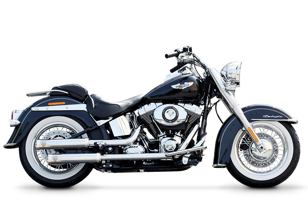 PENZL - Retro Line Auspuffset / verstellbar / fein gebürstet / HD Dyna - StreetBob / 08 - 16 / EG-BE
