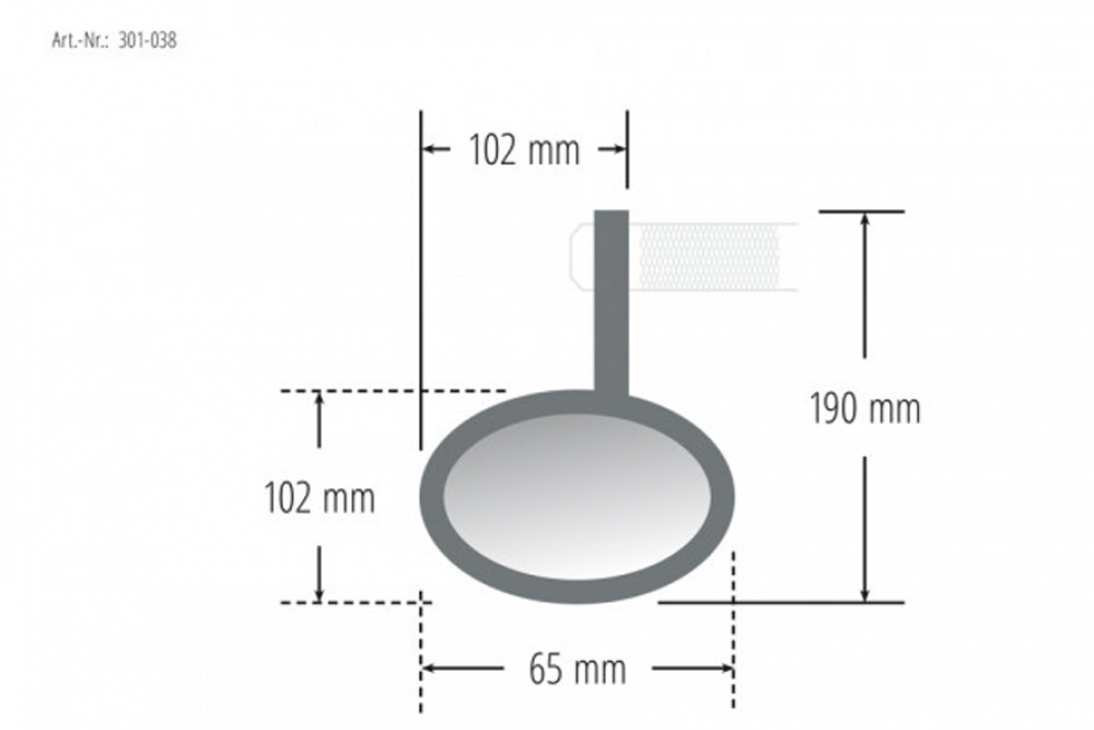 HS Lenkerendenspiegel - CONERO - mit LED-Blinker / universal / schwarz 1 Stck