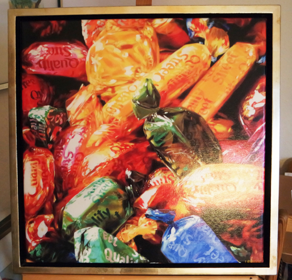 L.ROCCA - Quality Street - Giclee / inkl. Rahmung / limitiert / signiert / Nr. 9 von 10 / 60 x 60 cm