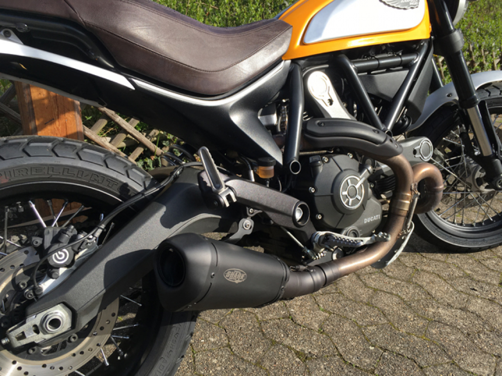 NEU: SHARK DSX-10 / Edelstahl black / DUCATI Scrambler 800 / ABE