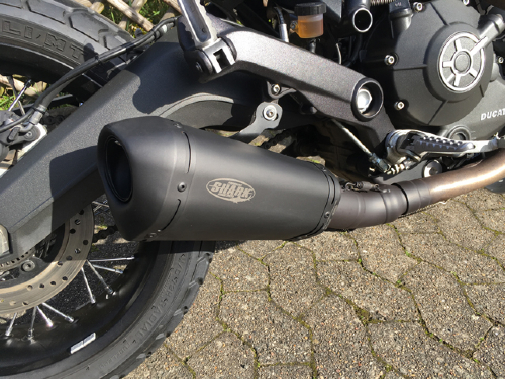 NEU: SHARK DSX-10 / Edelstahl black / DUCATI Scrambler 800 / ABE