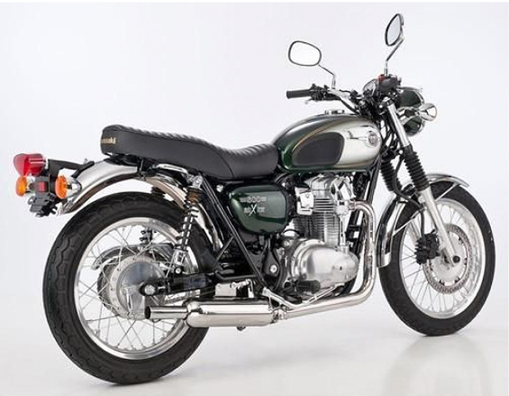 Sale: Shark Retro Classic / 2-1 Komplettanlage / Edelstahl poliert / mit KAT / Kawasaki W 800 / EG-BE / Euro 3