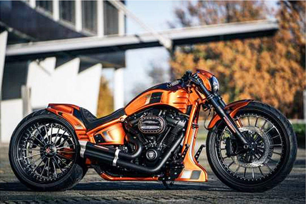 TB Heckfender GP-Style / Breakout, Fat Boy & FXDR / 260 mm / 18" Rad / ab 2018 / mit Rücklicht + Blinker / Tüv