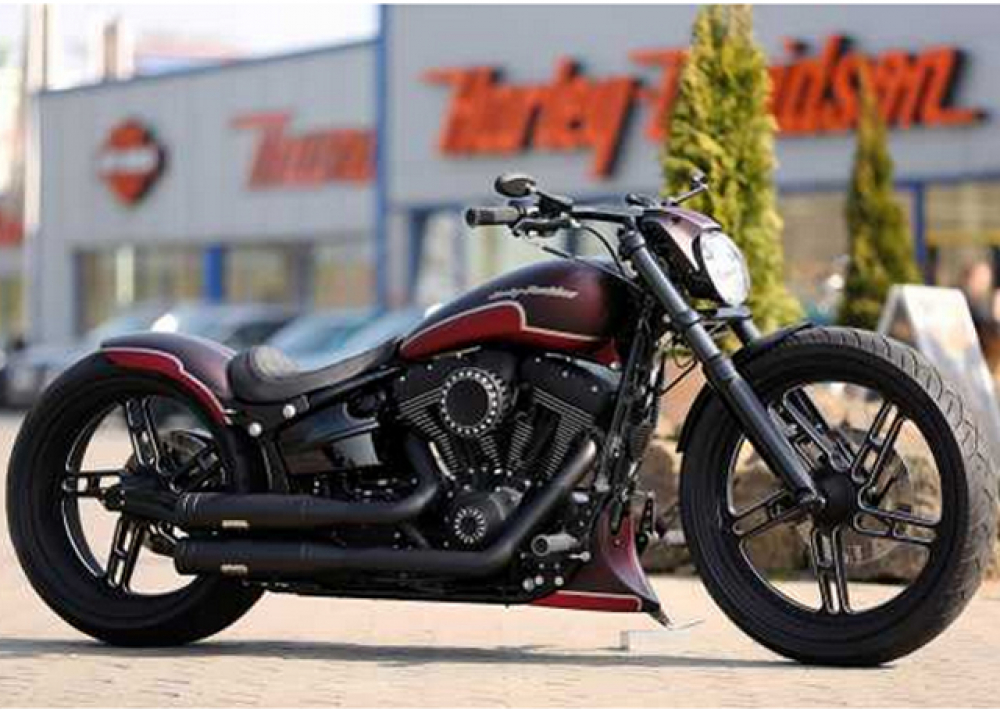 TB HECKFENDER Steel / Softail / keine Breakout & Rocker / 200 mm / 18" Rad / 08-17 / ohne Rücklicht / Tüv