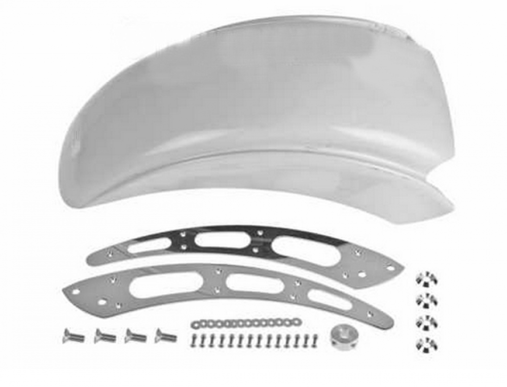 GFK HECKFENDER C - RAI 3 / 210 / GFK / kurz - rund / Struts poliert / YAMAHA XVS 1100 + CLASSIC / TÜV