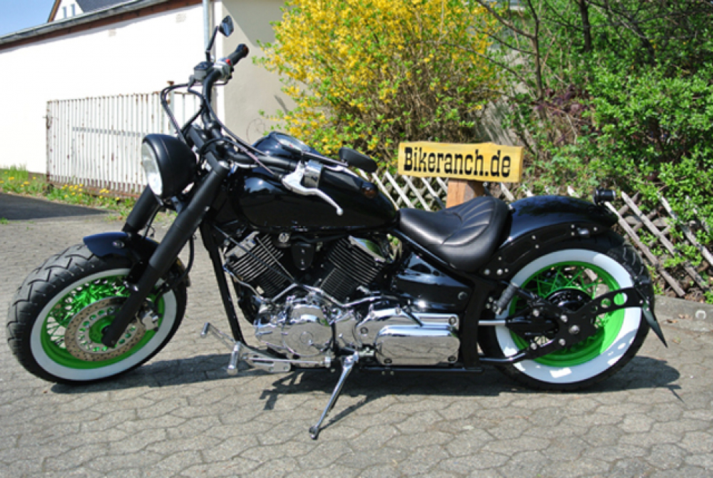 Nur bei uns: BR - HECKFENDER RAI - Bikeranch 2 / 210 / GFK / kurz + rund / YAMAHA XVS 1100 + CLASSIC / TÜV