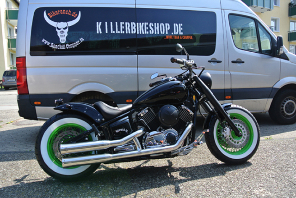 Nur bei uns: BR - HECKFENDER RAI - Bikeranch 2 / 210 / GFK / kurz + rund / YAMAHA XVS 1100 + CLASSIC / TÜV