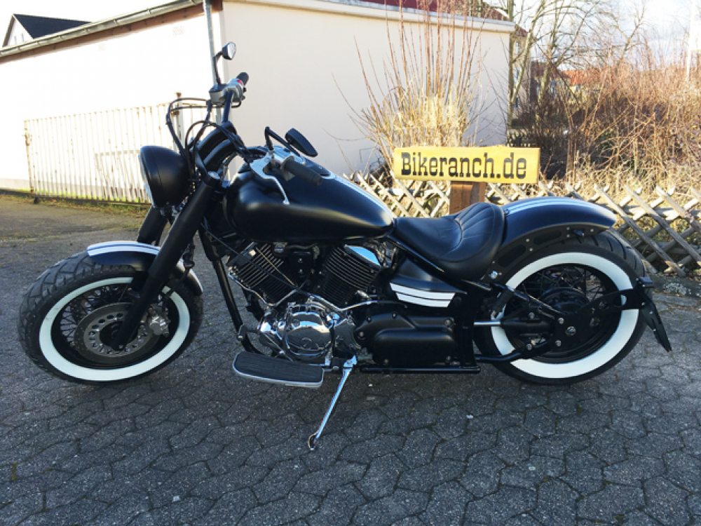 Nur bei uns: BR - HECKFENDER RAI 2 - Bikeranch / rund - Fe - black / 210 / GFK / YAMAHA XVS 1100 + CLASSIC / TÜV