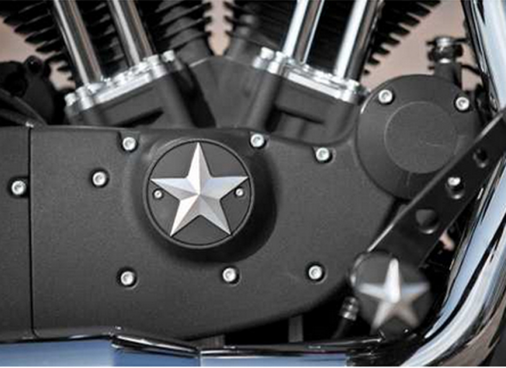 TB Zündungsdeckel DARK STAR / HD Sportster + BigTwins Evo 84-99 / schwarz