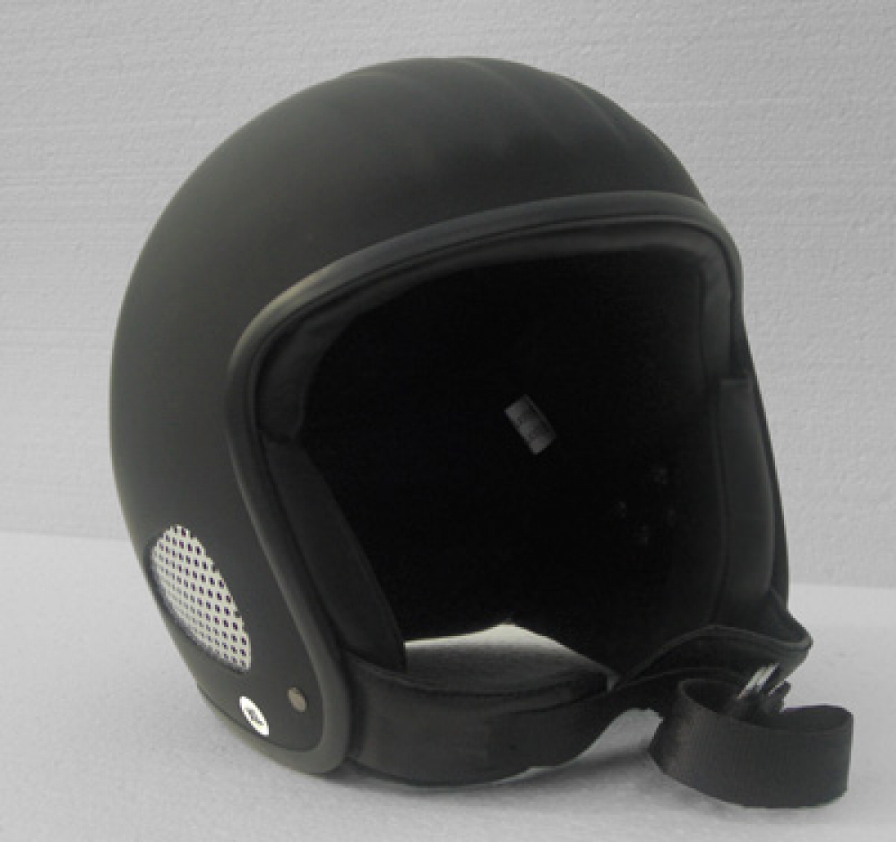 GE CHOPPERHELM "Titan LEDER" matt-schwarz, superleicht + bequem