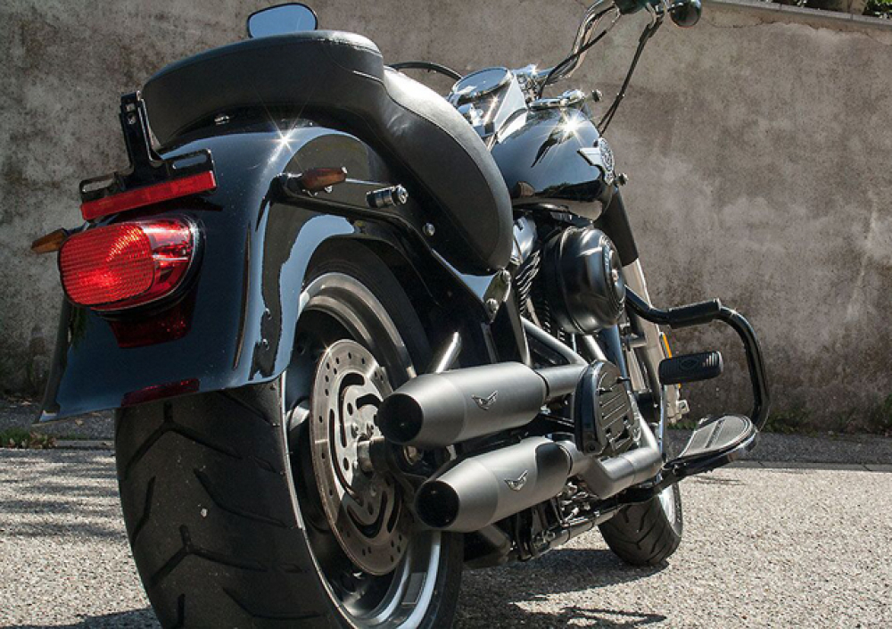 PENZL - V2-Speed Auspuffset elek. verstellb. / chrom. / Harley Fat Boy S / - 16 / EG-BE