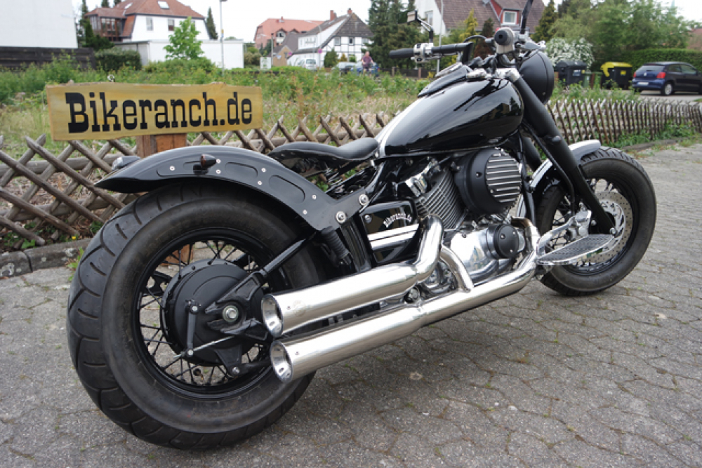 BR Schwingsattel - Kompl.-Set / schwarz / Yamaha XVS 650 / alle Heckfender