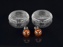 BR White-CUSTOM Blinker - White - Klar / 1 Paar / Yamaha XVS 650 / 1100 Custom / XVZ 1300