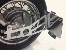 seitl. MB - Kennzeichenhalter Kompl.-Set / Chrom / Honda VT 1100 ACE C2 / SC32 / TÜV