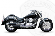 PENZL-Retro-Auspuff-verstellbar. / black / 400 mm / YAMAHA XVS 1100 / ab 2004 / ABE