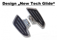 HH Sozius-Trittbretter / New Tech Glide Metall / Yamaha XVS 650 / 1100 / Custom + Classic / 1 Paar / ABE