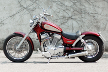 PENZL - RETRO - Auspuff-verstellbar. / silber fein gebürstet / 400 - 90 mm / Suzuki VS 1400 / ABE