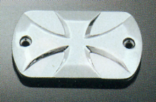 HH BREMSDECKEL Mastercover "IRON CROSS" - YAMAHA XVS 650 / 1100 / 950 / 1300 - Chrom